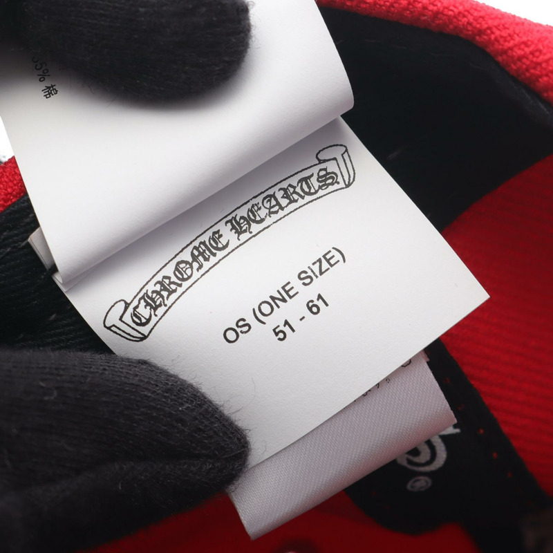 鉻心 CH 標誌刺繡棒球帽 棉/聚酯纖維 紅色 二手 男款-3