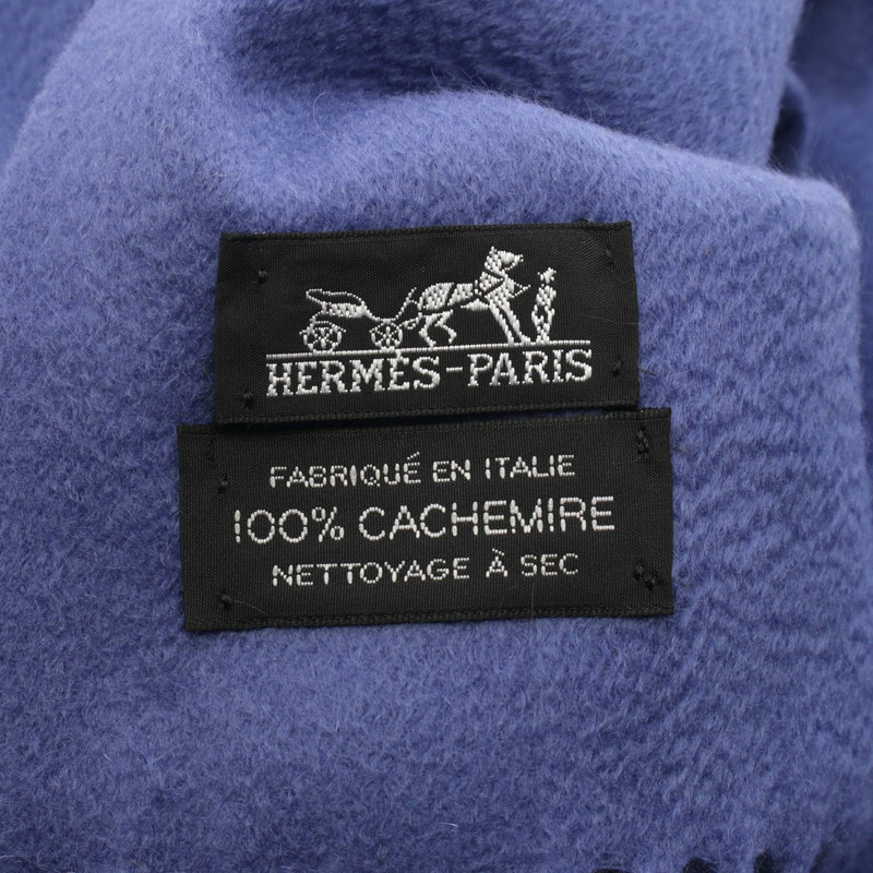 愛馬仕羊絨披肩,藍色,二手,男女通用-1