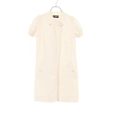 香奈兒 COCO 標誌紐帶長版開襟衫 #34 短袖 P51529 K06578 棉質