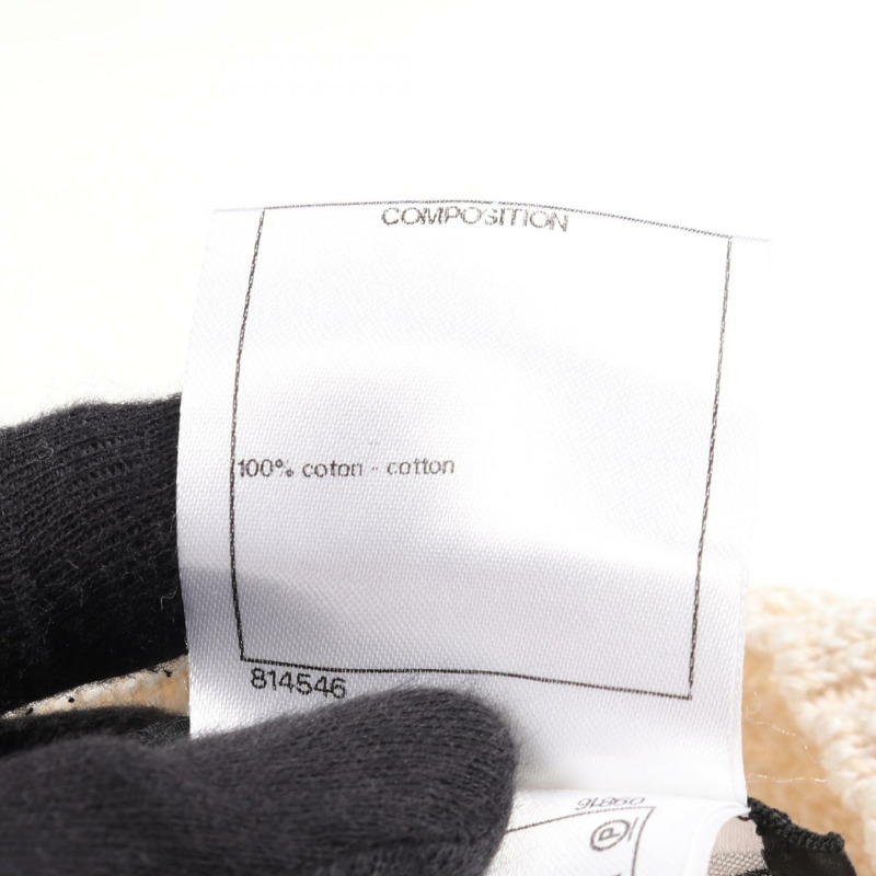 香奈兒 COCO 標誌紐帶長版開襟衫 #34 短袖 P51529 K06578 棉質-3