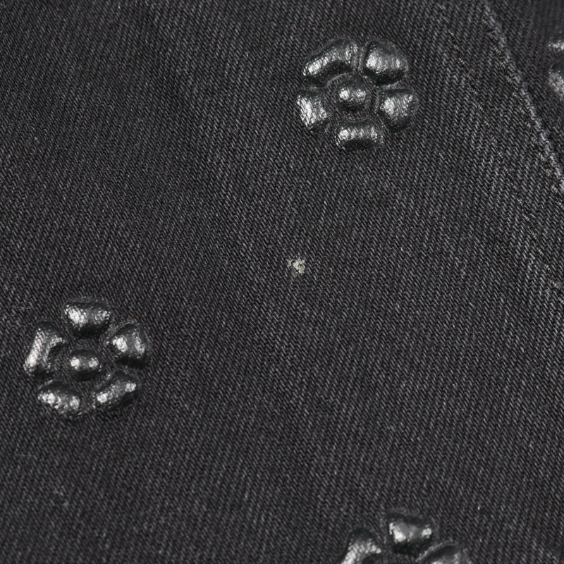 香奈兒山茶花可可標誌修身外套 #38 黑色棉質二手女款-7