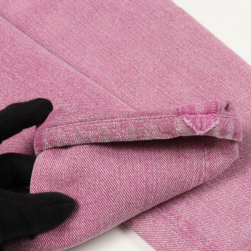 香奈兒 COCO 標誌牛仔長褲 #38 棉質粉紅二手女款 CC-7