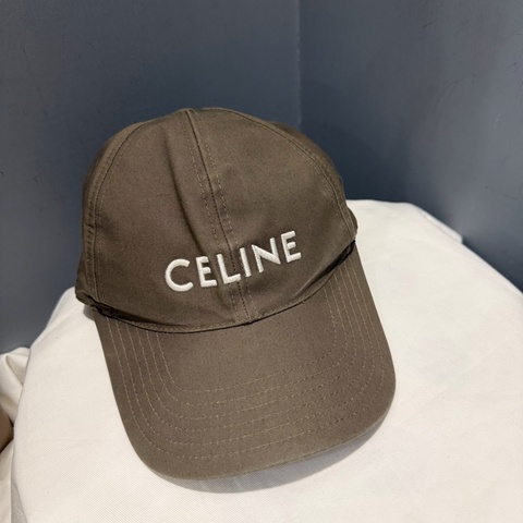 Celine 刺繡字母 棒球帽 綠 L