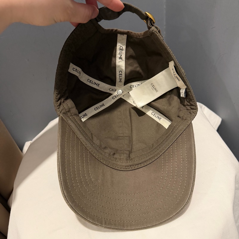 Celine 刺繡字母 棒球帽 綠 L-3