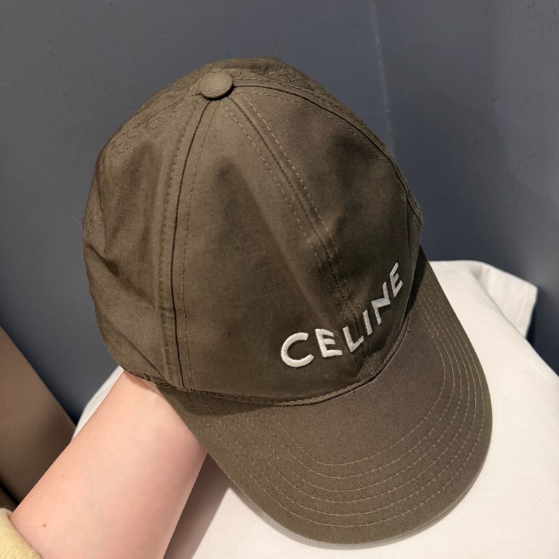 Celine 刺繡字母 棒球帽 綠 L-4
