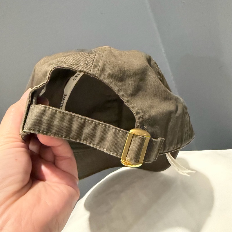 Celine 刺繡字母 棒球帽 綠 L-12
