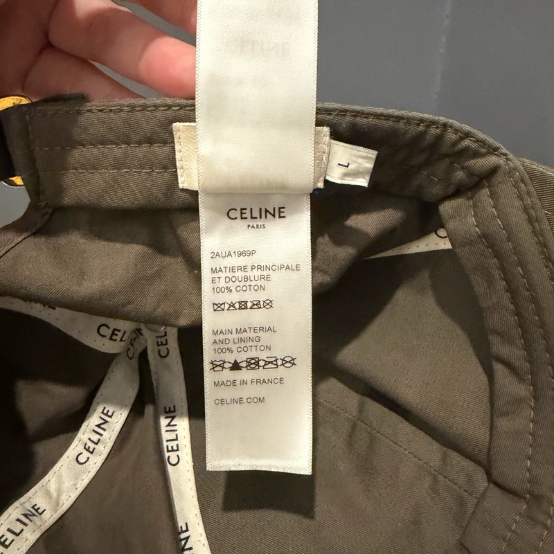 Celine 刺繡字母 棒球帽 綠 L-15