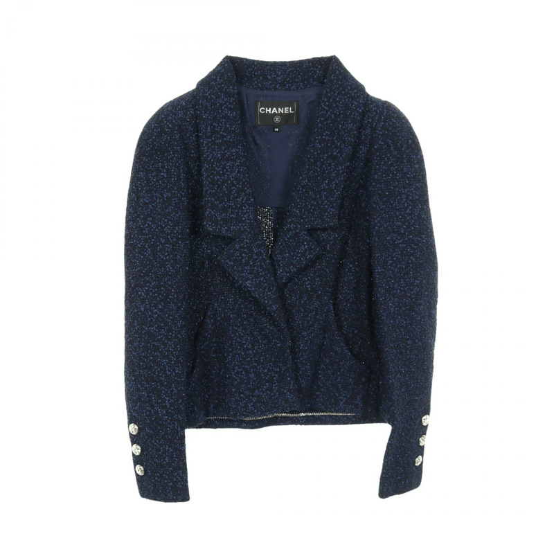 香奈兒其他外套 尼龍聚酯纖維/棉 海軍藍 二手 女-0