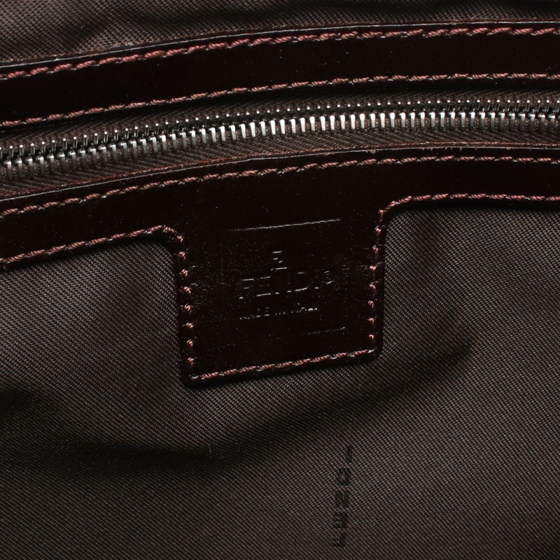 FENDI Zucca 單肩手提包，帆布皮革，棕色，SHW，二手女款-3