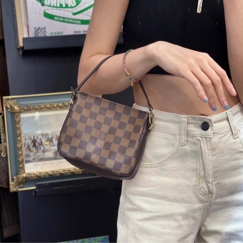 LV 棕棋盤格 方胖子 尺寸約16x14