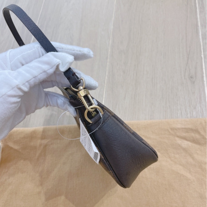 LV 棕棋盤格 方胖子 尺寸約16x14-3