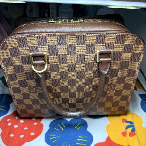 LOUIS VUITTON 棕色 棋盤格帆布 Triana 手提包 N51155