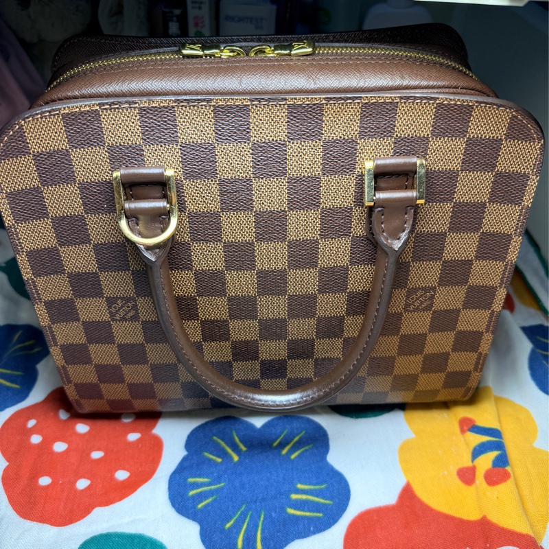 LOUIS VUITTON 棕色 棋盤格帆布 Triana 手提包 N51155-5