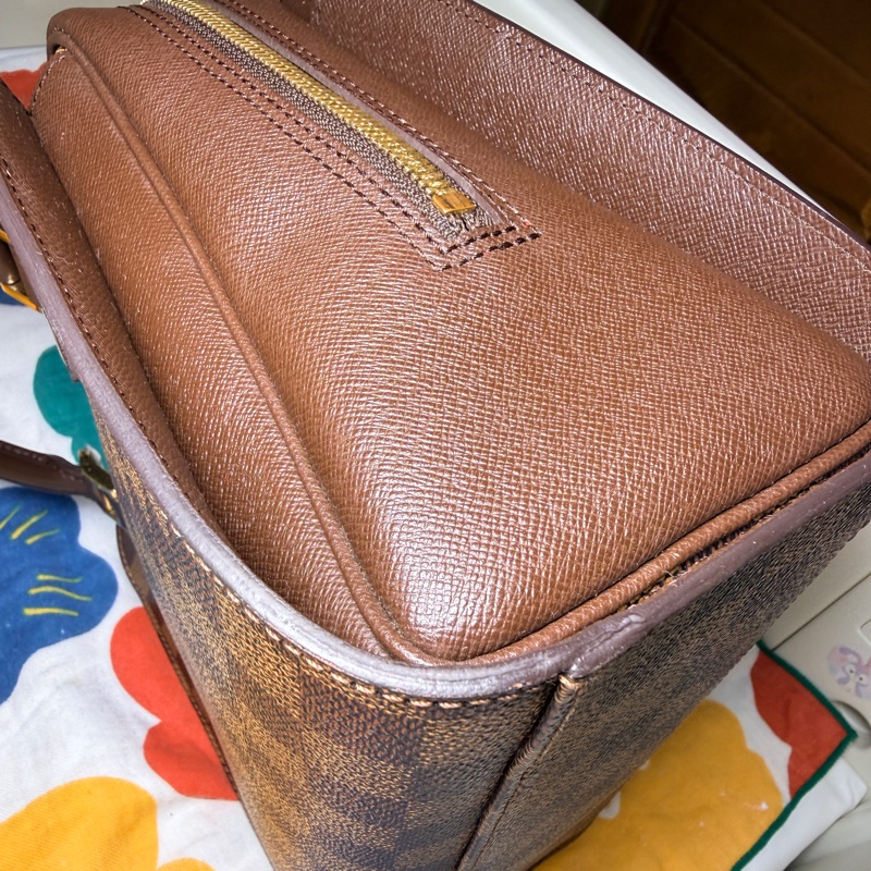 LOUIS VUITTON 棕色 棋盤格帆布 Triana 手提包 N51155-7