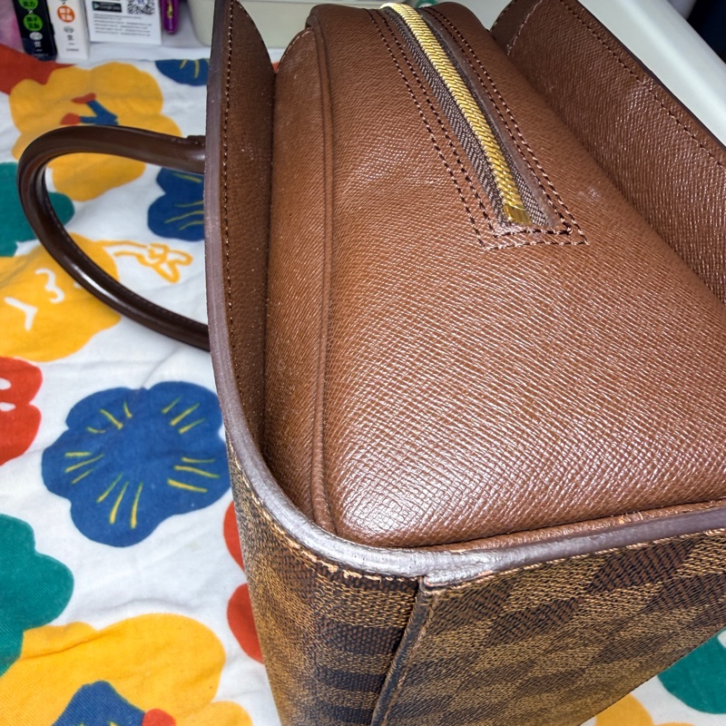 LOUIS VUITTON 棕色 棋盤格帆布 Triana 手提包 N51155-11