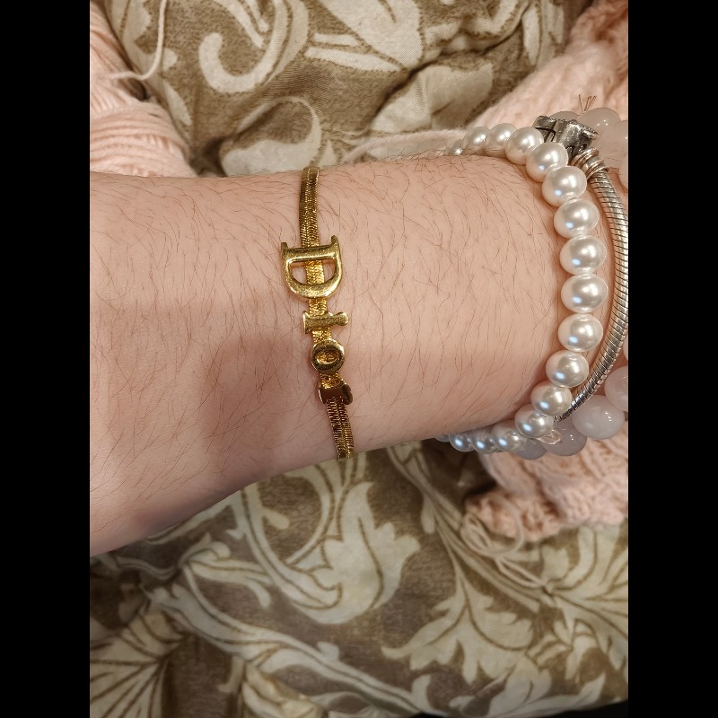 日本帶回絕版Christian Dior Logo 手鍊，附盒子-5