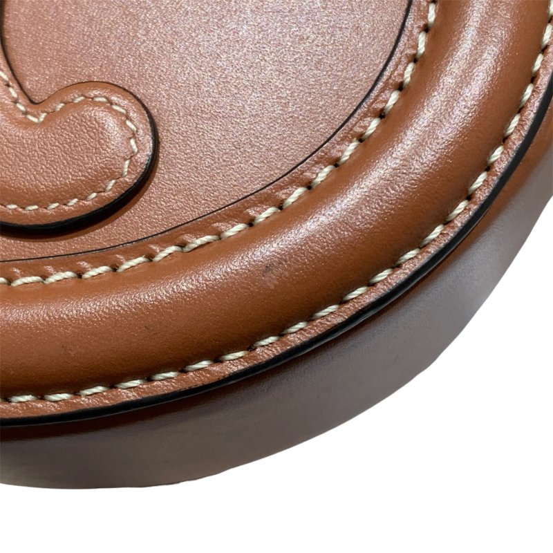 CELINE 思琳 TRIOMPHE 斜背橢圓形側背包 皮革 棕色 金釦-7