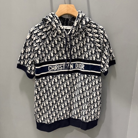 Dior 老花 毛巾布 連帽上衣 L