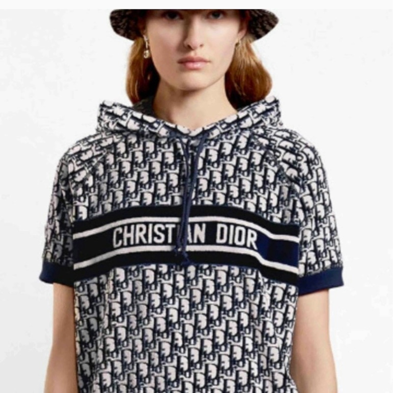 Dior 老花 毛巾布 連帽上衣 L-20