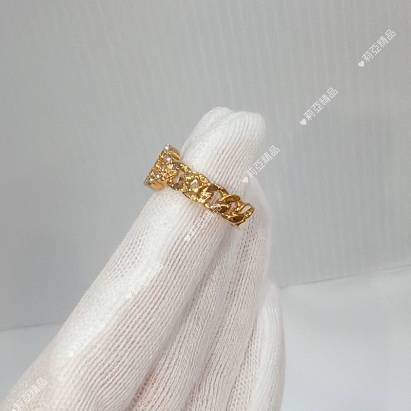 莉亞精品♡ Dior 水鑽戒指 #M 近新美品-3