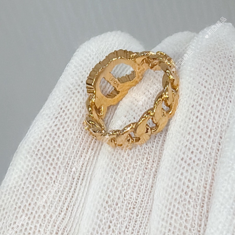 莉亞精品♡ Dior 水鑽戒指 #M 近新美品-5