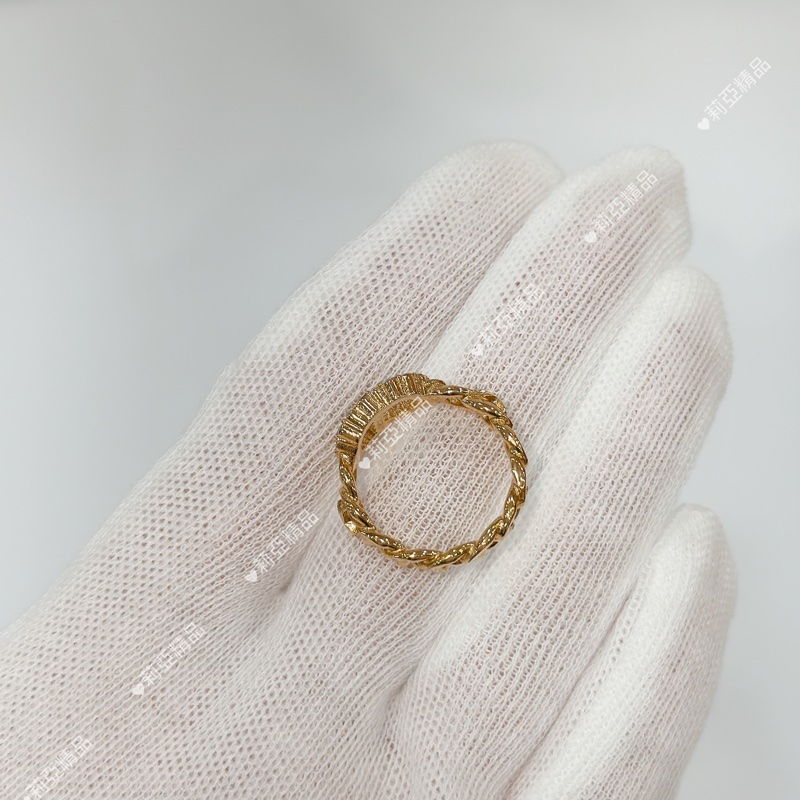 莉亞精品♡ Dior 水鑽戒指 #M 近新美品-7