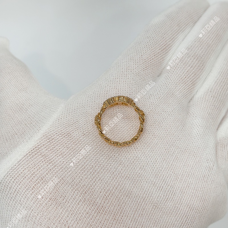 莉亞精品♡ Dior 水鑽戒指 #M 近新美品-8