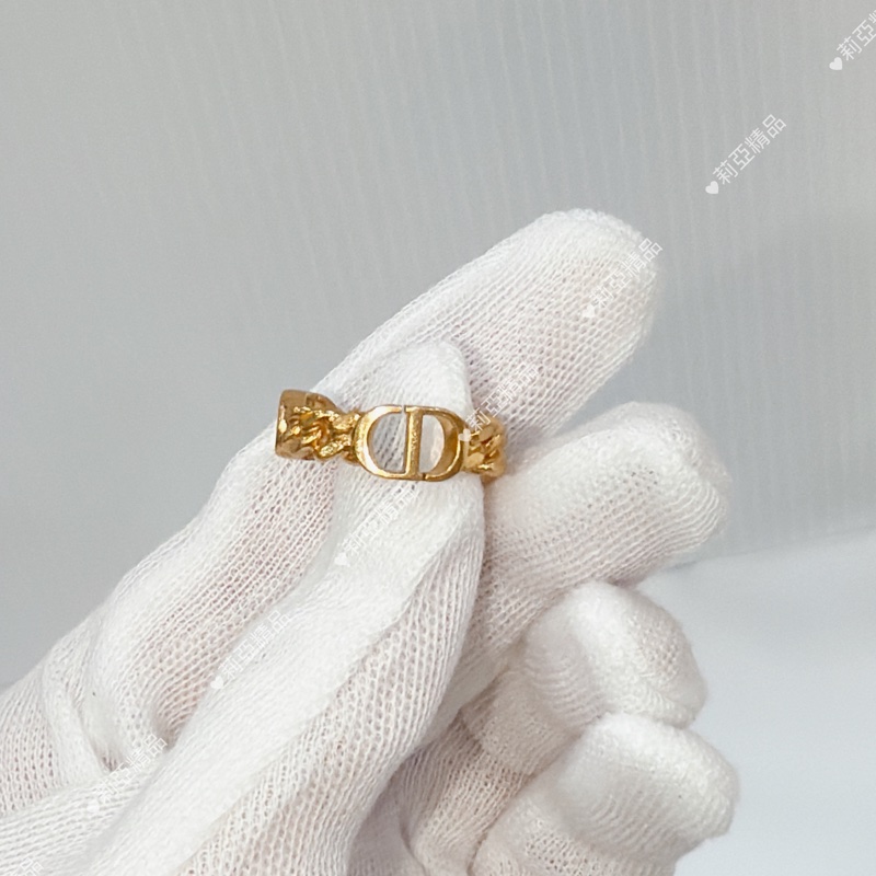 莉亞精品♡ Dior CD金屬戒指 #M 二手美品-2