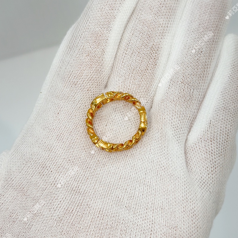 莉亞精品♡ Dior CD金屬戒指 #M 二手美品-5