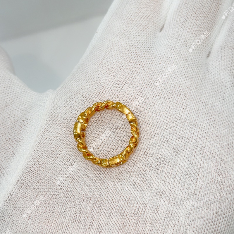 莉亞精品♡ Dior CD金屬戒指 #M 二手美品-6