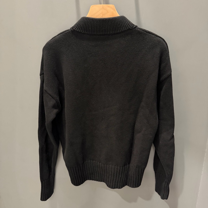 Ami 大愛心刺繡 針織外套 黑-2