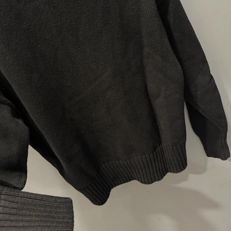 Ami 大愛心刺繡 針織外套 黑-12