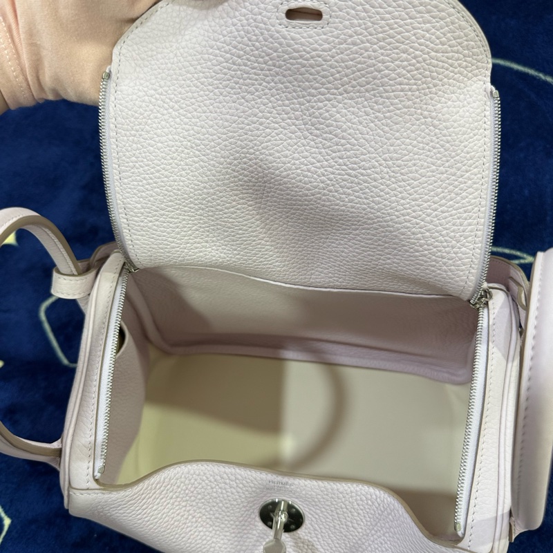 Hermes Lindy26 夢幻紫 銀釦 U刻 TC皮-13