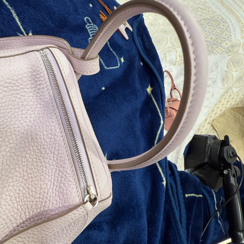 Hermes Lindy26 夢幻紫 銀釦 U刻 TC皮-22