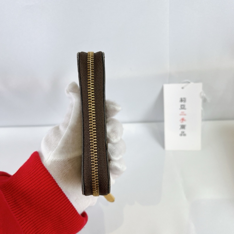 莉亞精品♡LV m60067 老花ㄇ拉雙層零錢包 二手-3