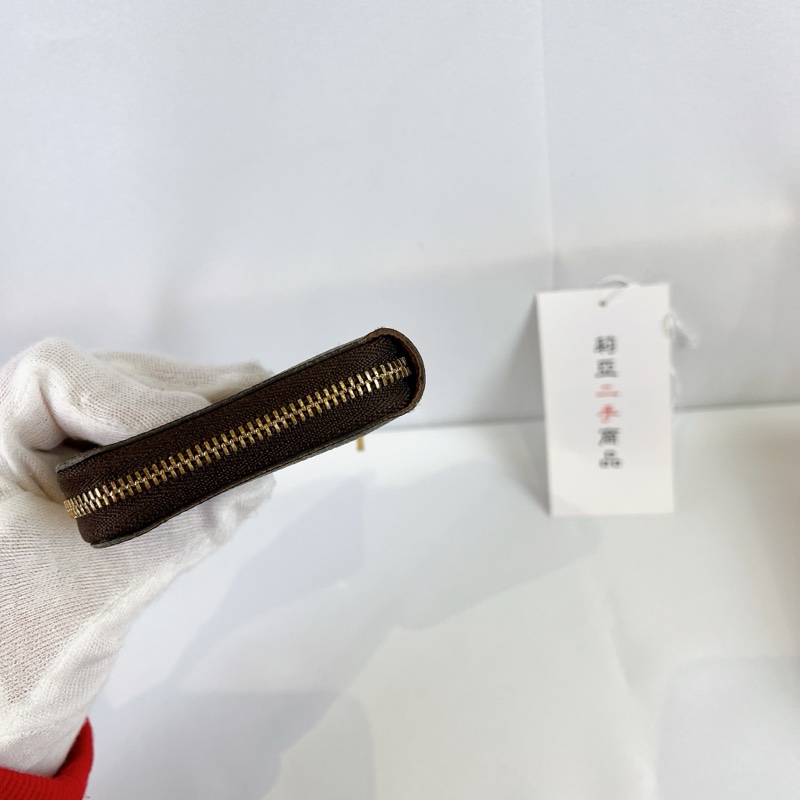 莉亞精品♡LV m60067 老花ㄇ拉雙層零錢包 二手-5