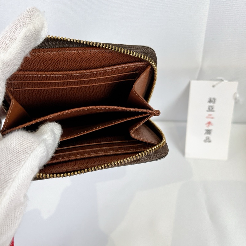 莉亞精品♡LV m60067 老花ㄇ拉雙層零錢包 二手-13