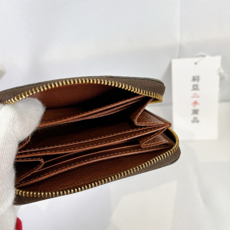 莉亞精品♡LV m60067 老花ㄇ拉雙層零錢包 二手-15