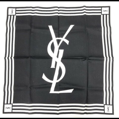 日本帶回YSL狀況良好中古絕版絲巾