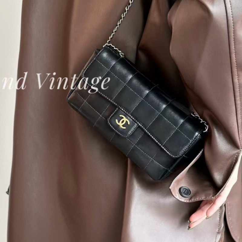 Chanel • 經典黑金羊皮冰格 Cf Mini-2