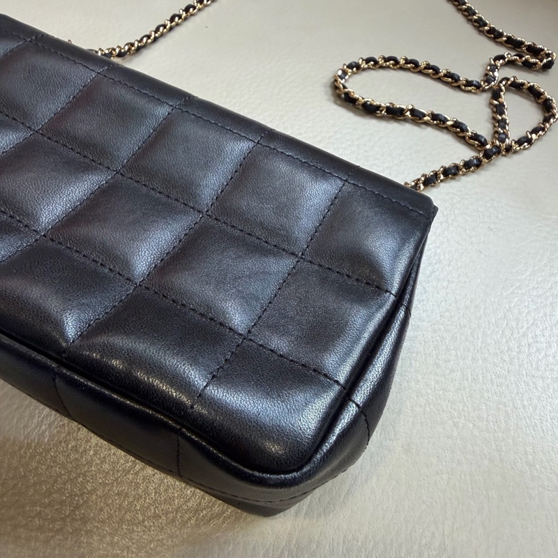 Chanel • 經典黑金羊皮冰格 Cf Mini-8
