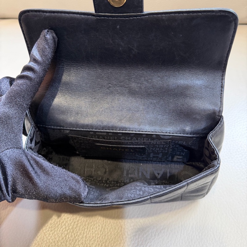 Chanel • 經典黑金羊皮冰格 Cf Mini-11