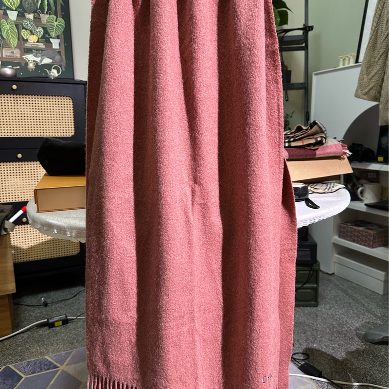 Chloe 寇伊 粉色羊毛圍巾-7