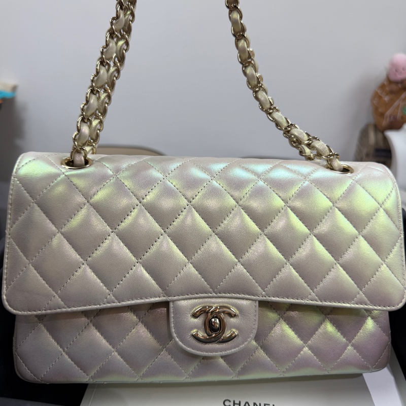 未使用品 Chanel CF25 中號 人魚姫 金扣 30開-0
