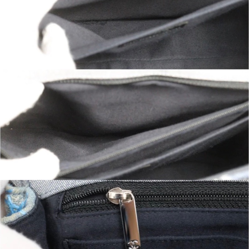 「JL精品代購」9新 Chanel 香奈兒 牛仔拼接 jumbo-10