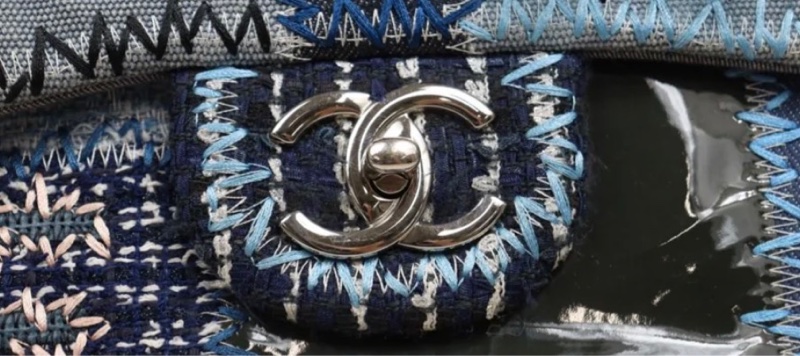 「JL精品代購」9新 Chanel 香奈兒 牛仔拼接 jumbo-11