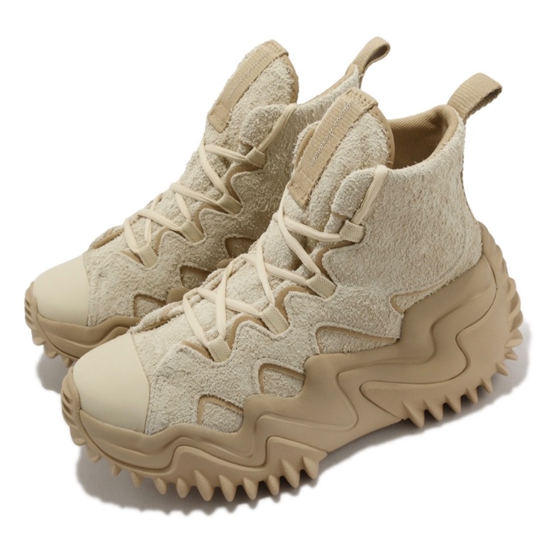Converse 帆布鞋 Run Star Motion CX 女鞋 UK5.5碼奶茶色 卡其 厚底 增高 麂皮-0