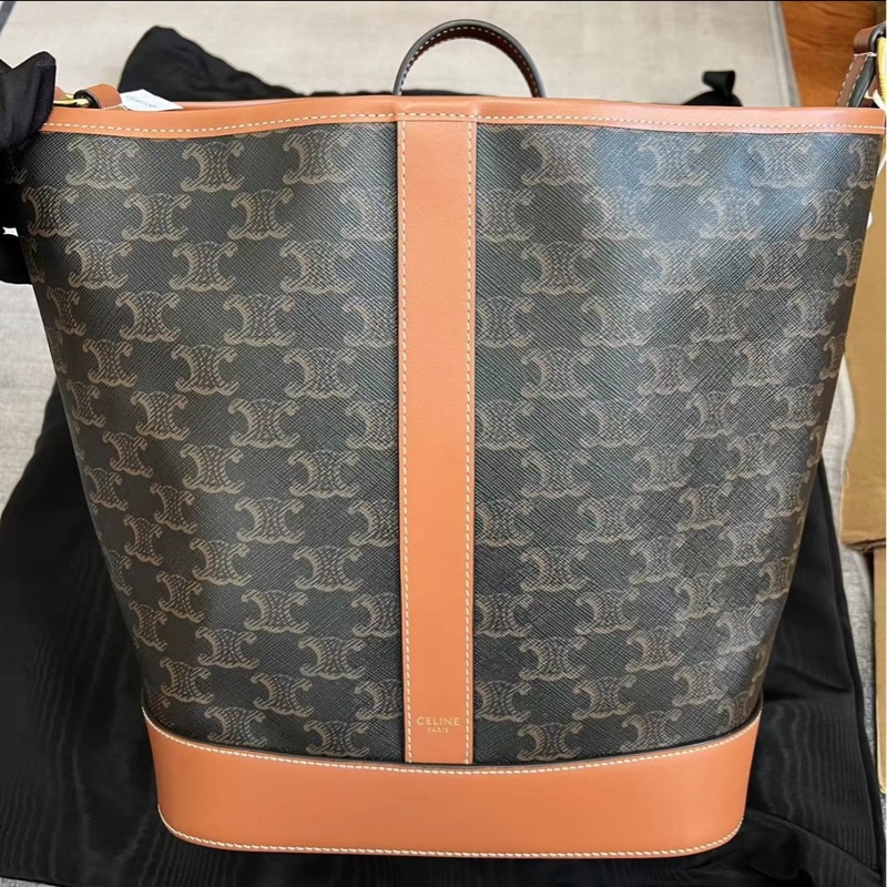 【95新 ✨ 全網最低價!】Celine老花水桶包 中號 男生女生可背-4