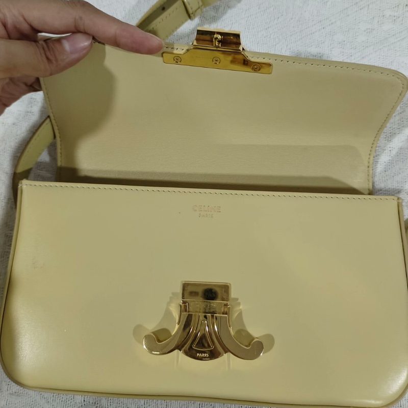 【95新 ✨ 全網最低價!】Celine 凱旋門 腋下包Teen 小雞黃-7