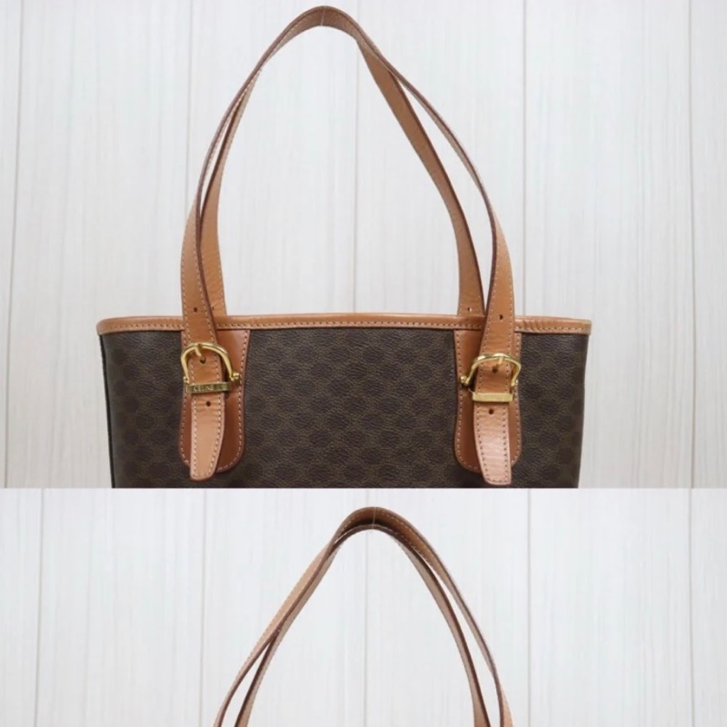 「JL精品代購」9新 Celine 老花水桶托特菜籃子-5